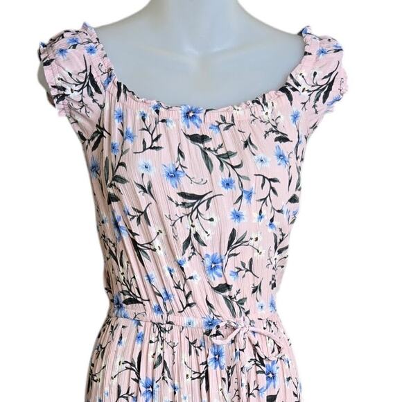 American Eagle Womens Dress XXS Pink Floral Cottagecore Boho Prairie Maxi - Picture 3 of 11